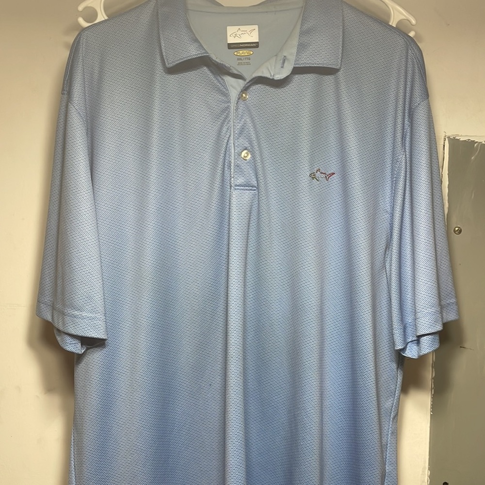 Greg Norman Play Dry Mens Blue Polo shirt- SzXXL- Measurements